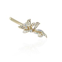 Заколка-невидимка металлическая со стразами (11910) вариант 06