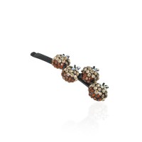 Заколка-невидимка металлическая со стразами 6.2см (11915) вариант 02