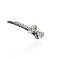 Заколка-невидимка металлическая со стразами 6.3см (11907) вариант 02