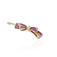 Заколка-невидимка металлическая со стразами (3980) вариант 03