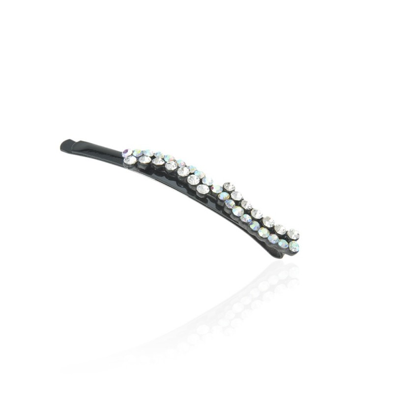 Заколка-невидимка металлическая со стразами (6260) вариант 02