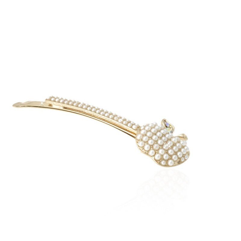Заколка-невидимка для волос с жемчугом Яблоко (7448) вариант 02
