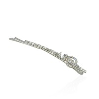 Заколка-невидимка металлическая со стразами 8.7см (8390) вариант 01