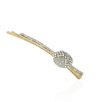 Заколка-невидимка металлическая со стразами 8.6см (8902) вариант 01