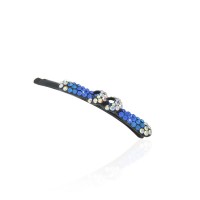 Заколка-невидимка металлическая со стразами 6см (9416) вариант 01