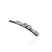 Заколка-невидимка металлическая со стразами 6см (9416) вариант 03