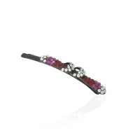 Заколка-невидимка металлическая со стразами 6см (9416) вариант 05