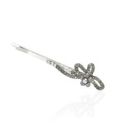 Заколка-невидимка металлическая со стразами (11905) вариант 07