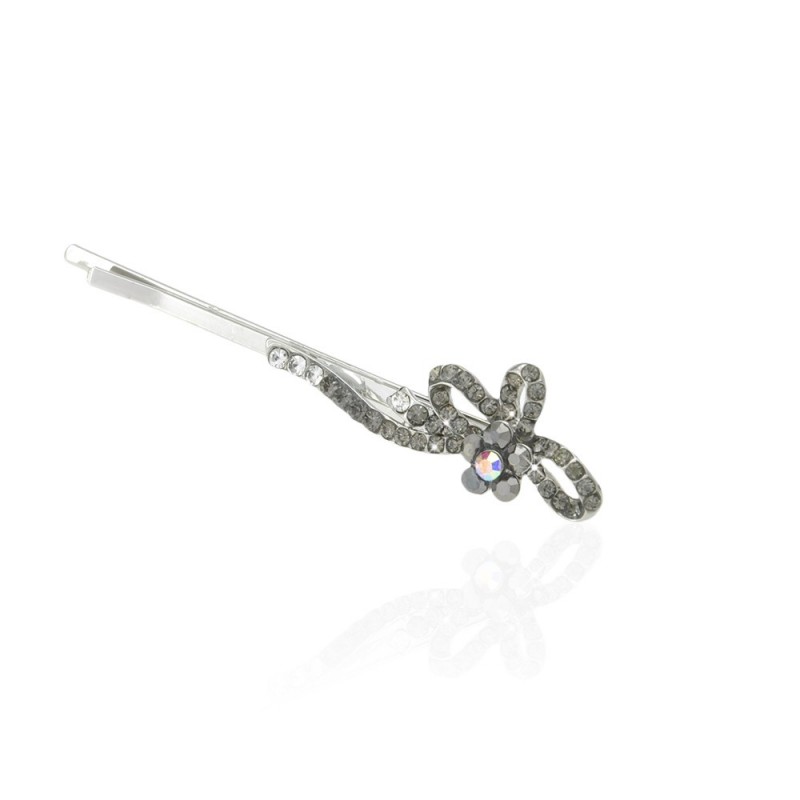 Заколка-невидимка металлическая со стразами (11905) вариант 07