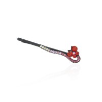Заколка-невидимка металлическая со стразами 5.3см (9418) вариант 06