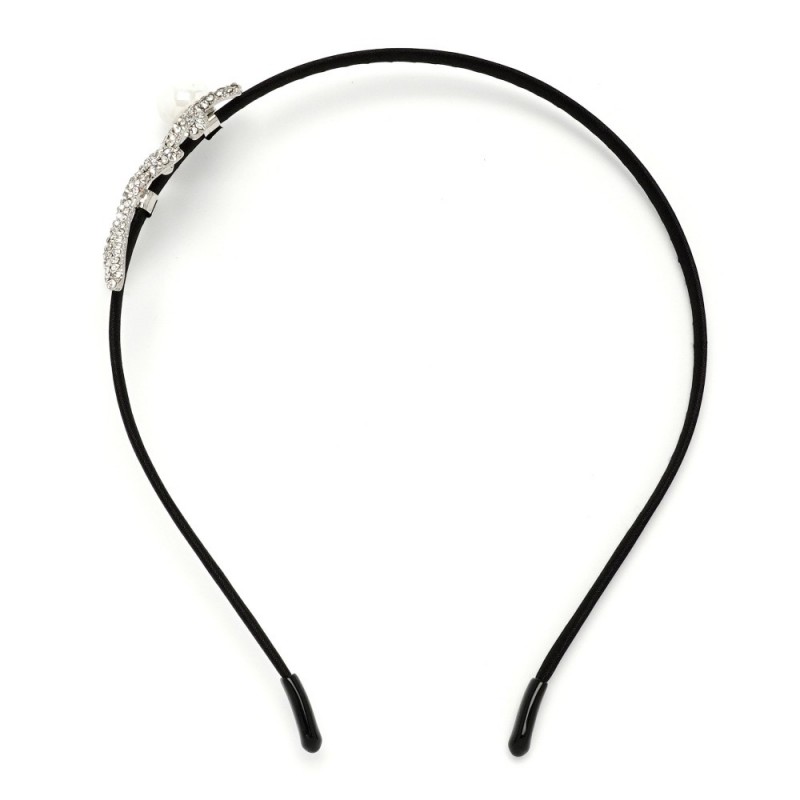 Обруч для волос с украшением из страз (12570) вариант 01