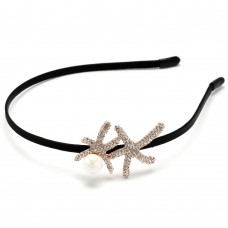 Обруч для волос с украшением из страз (12570) вариант 02