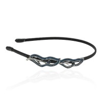 Обруч для волос с украшением из страз (13029) вариант 02