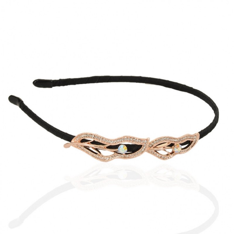 Обруч для волос с украшением из страз (13029) вариант 03