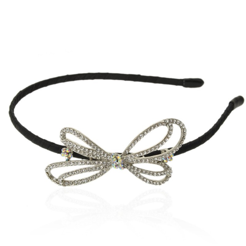Обруч для волос с украшением из страз (13990) вариант 01