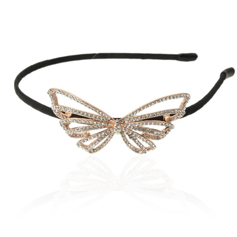 Обруч для волос с украшением из страз (13992) вариант 02