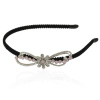 Обруч для волос с украшением из страз (14000) вариант 01