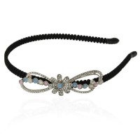 Обруч для волос с украшением из страз (14000) вариант 03