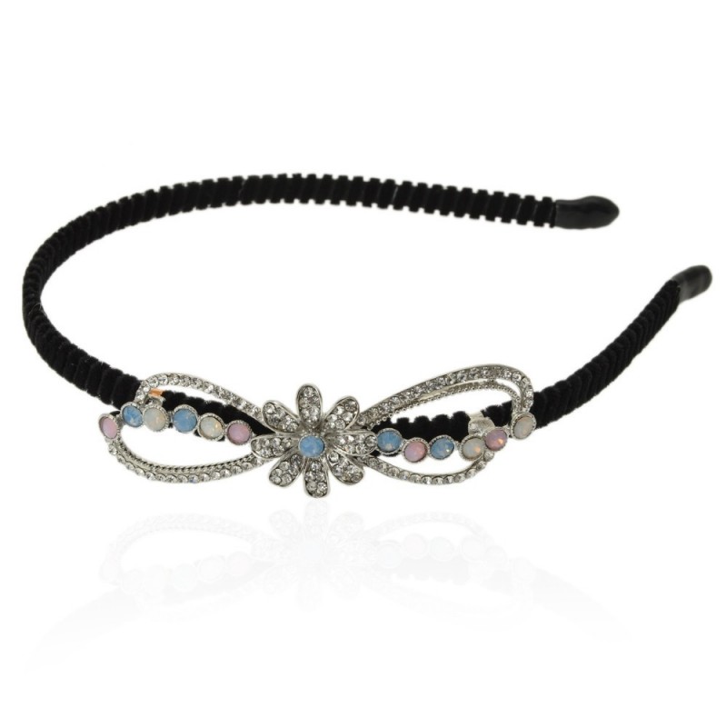 Обруч для волос с украшением из страз (14000) вариант 03