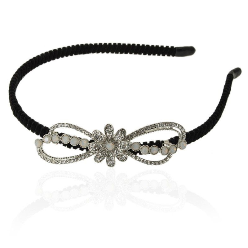 Обруч для волос с украшением из страз (14000) вариант 04
