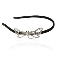 Обруч для волос с украшением из страз (14001) вариант 02