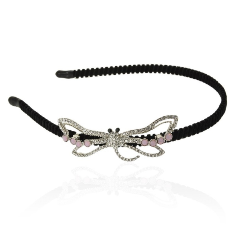 Обруч для волос с украшением из страз (14001) вариант 02