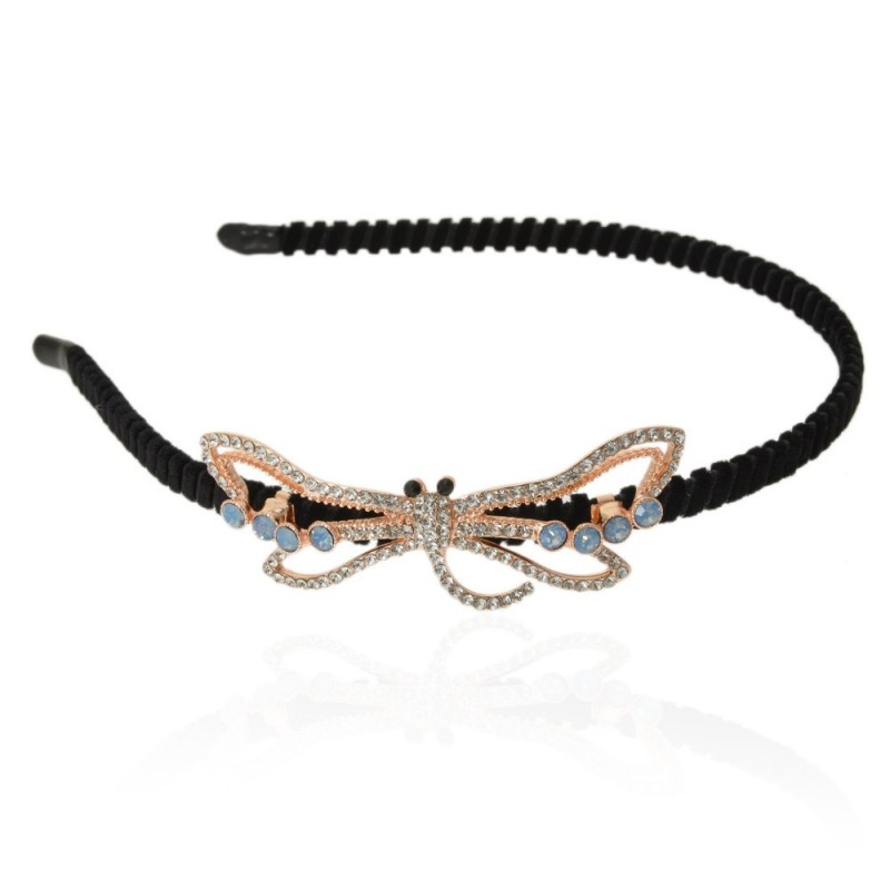 Обруч для волос с украшением из страз (14001) вариант 08