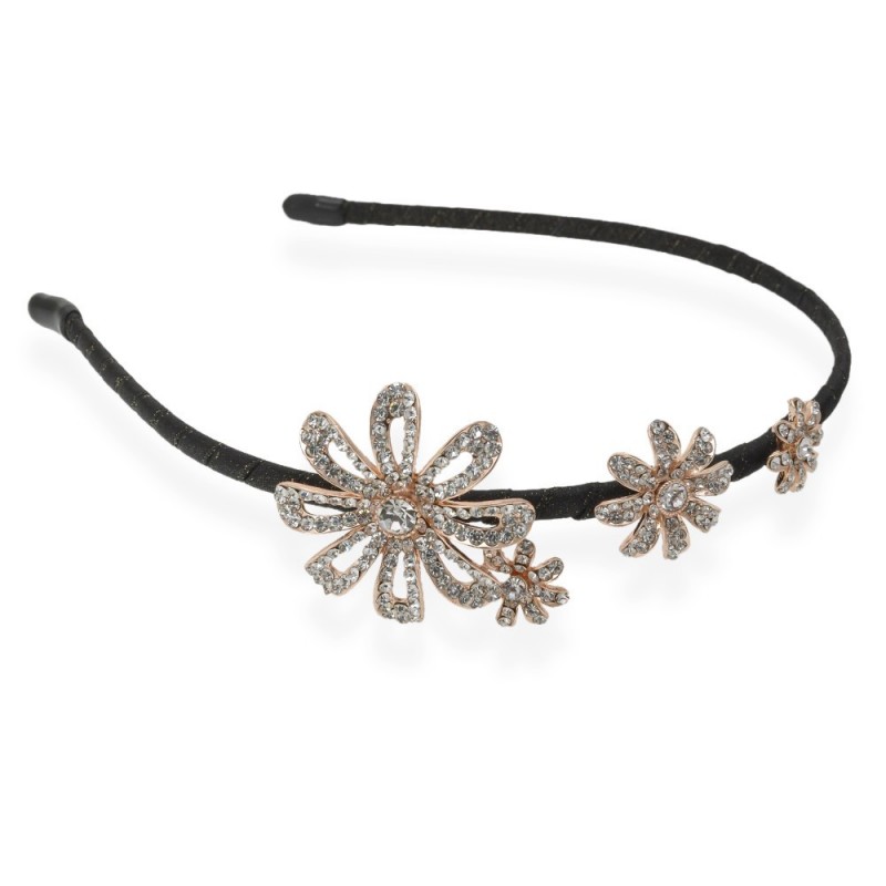 Обруч для волос с украшением из страз (14123)