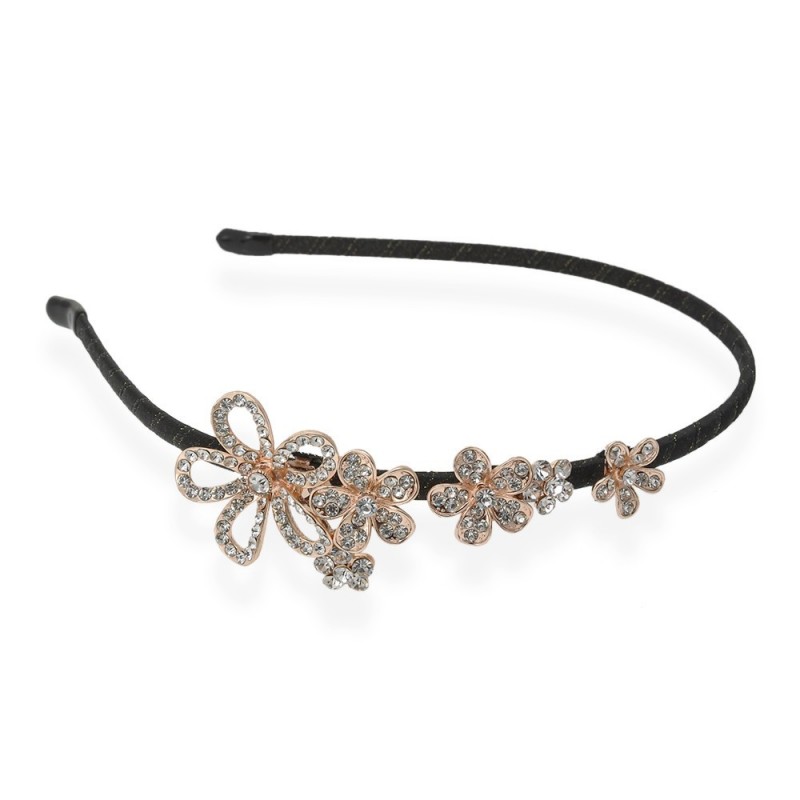 Обруч для волос с украшением из страз (14124)