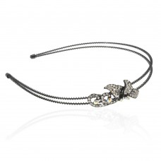 Обруч для волос металлический с украшением из страз (6620)