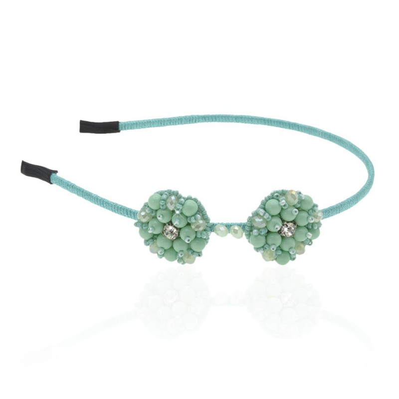 Обруч для волос с украшениями из страз (10605) вариант 01