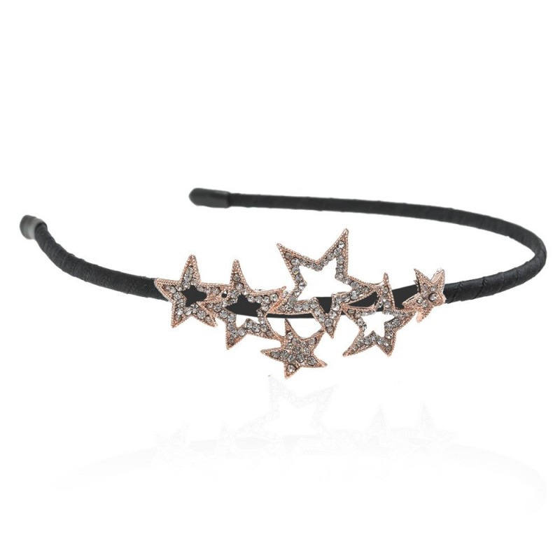 Обруч для волос с украшением из страз (12576) вариант 02