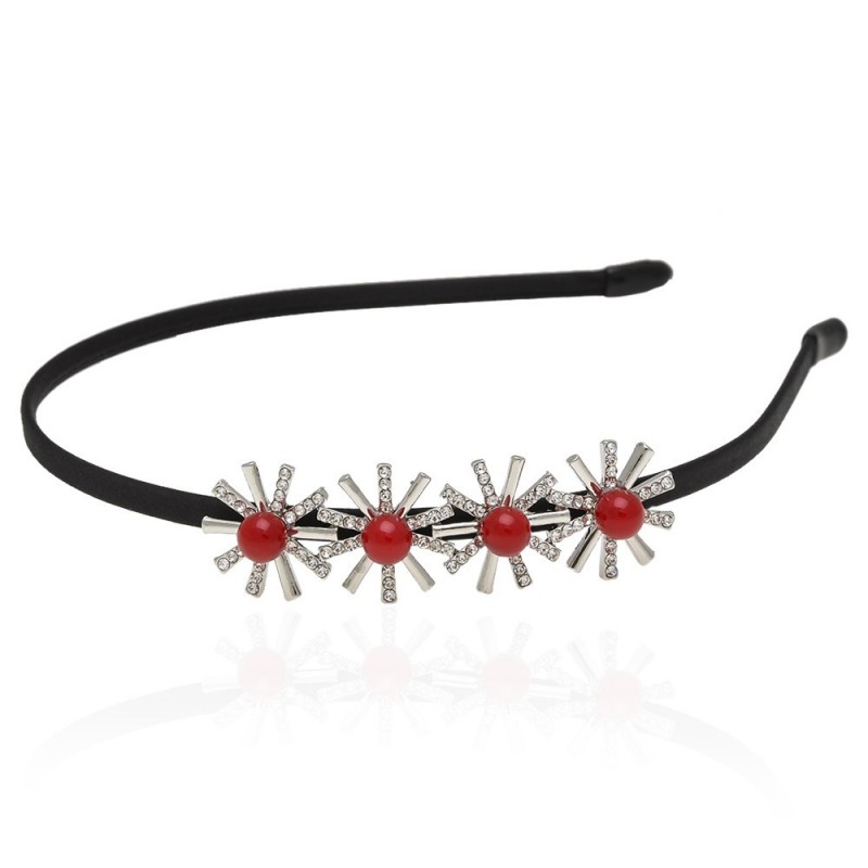 Обруч для волос с украшением из страз (13334) вариант 04