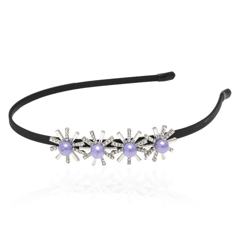 Обруч для волос с украшением из страз (13334) вариант 07