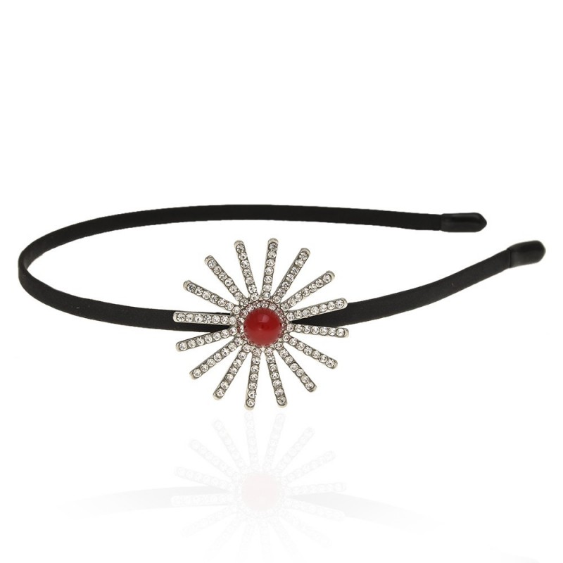 Обруч для волос с украшением из страз (13352) вариант 03