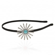 Обруч для волос с украшением из страз (13352) вариант 05