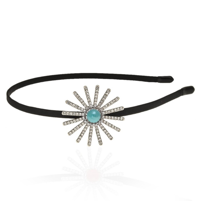 Обруч для волос с украшением из страз (13352) вариант 05