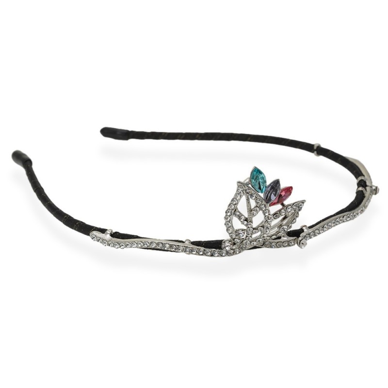 Обруч для волос с украшением из страз (14111) вариант 02