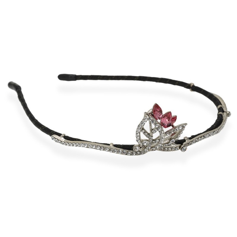 Обруч для волос с украшением из страз (14111) вариант 03