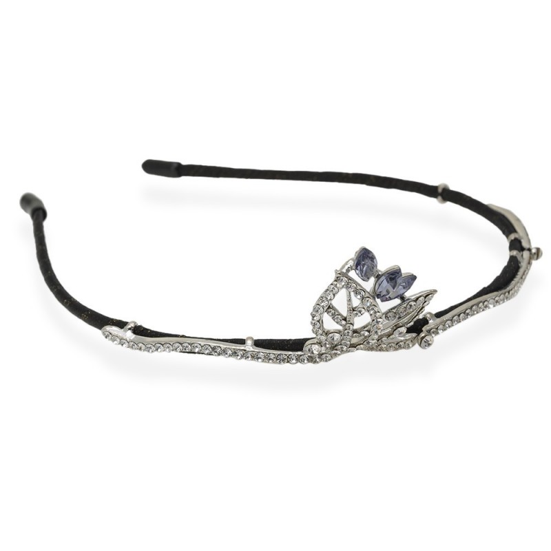 Обруч для волос с украшением из страз (14111) вариант 05