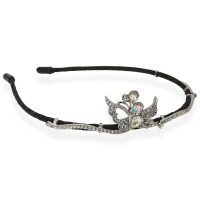 Обруч для волос с украшением из страз (14113) вариант 01