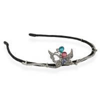 Обруч для волос с украшением из страз (14113) вариант 02