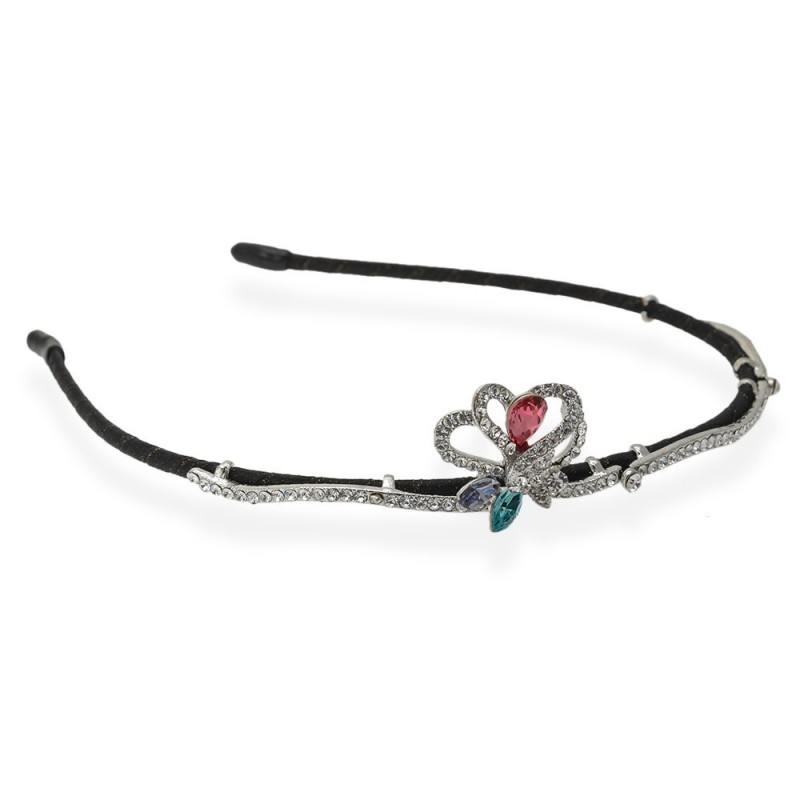 Обруч для волос с украшением из страз (14115) вариант 02