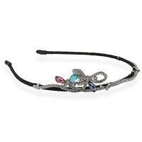 Обруч для волос с украшением из страз (14116) вариант 02