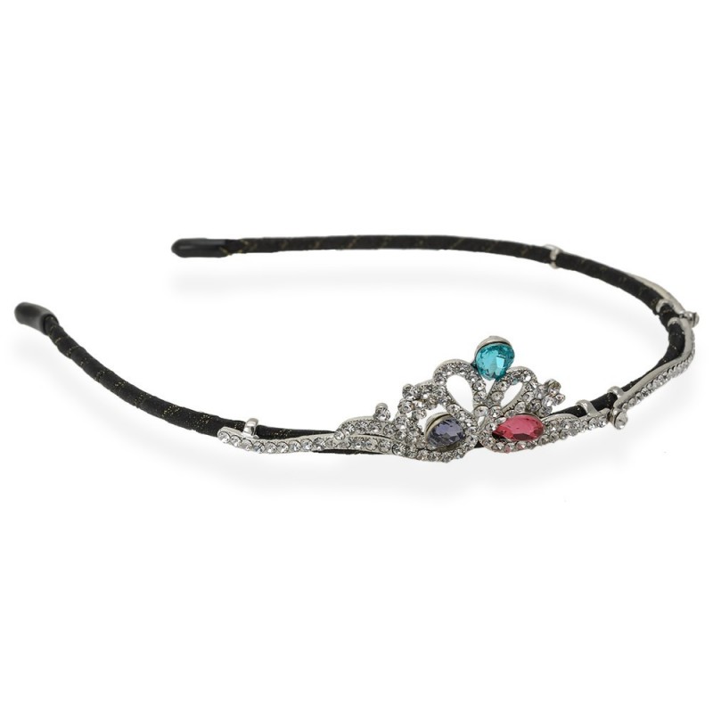 Обруч для волос с украшением из страз (14117) вариант 02