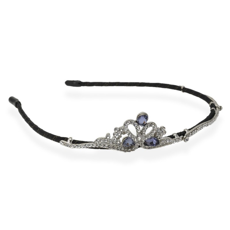 Обруч для волос с украшением из страз (14117) вариант 05