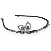 Обруч для волос с украшением из страз (14118) вариант 05