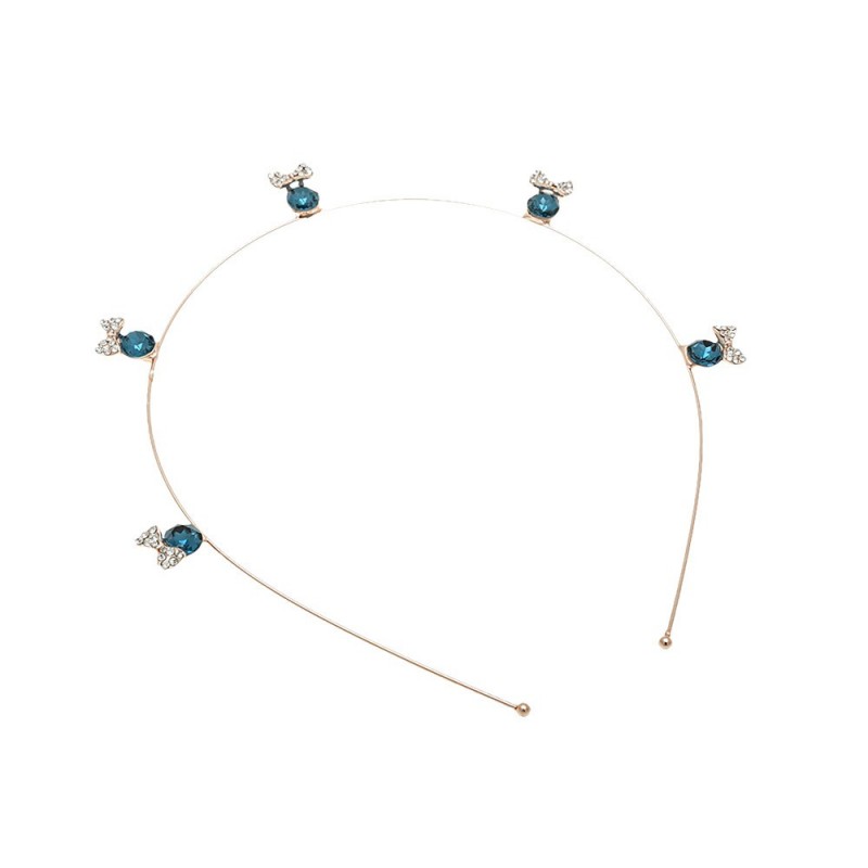 Обруч для волос с украшением из страз (14543) вариант 04