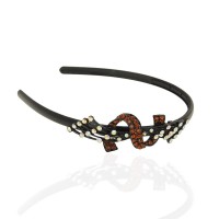 Обруч для волос пластиковый с украшением (14993) вариант 02