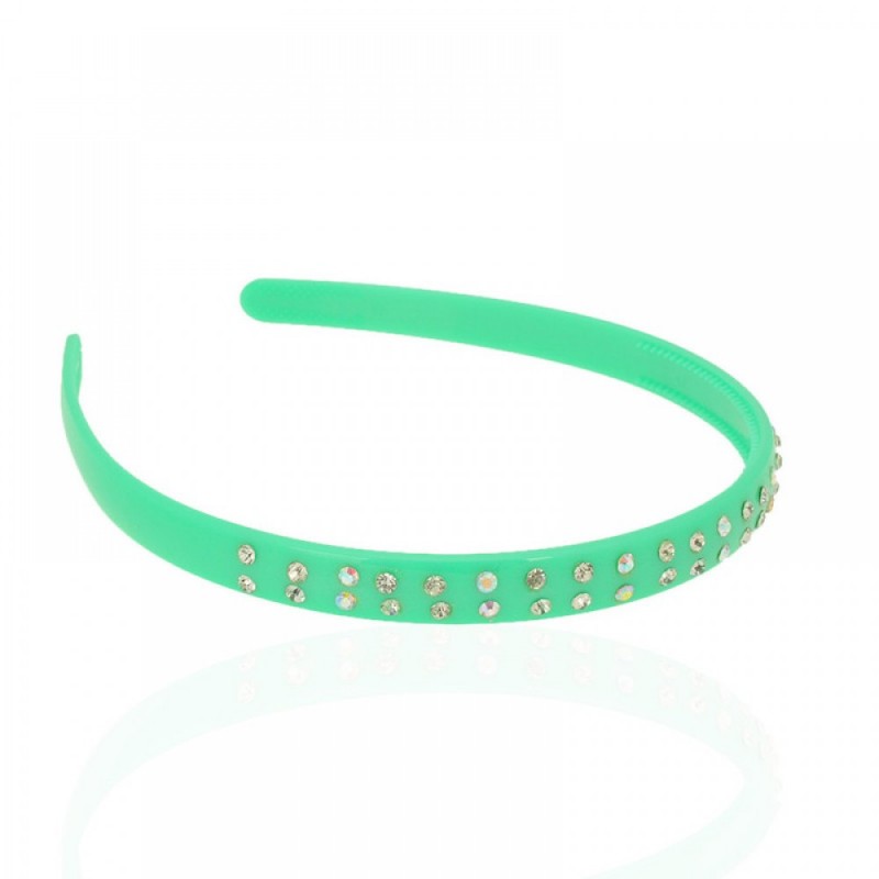 Обруч для волос пластиковый со стразами (2539.1) вариант 02
